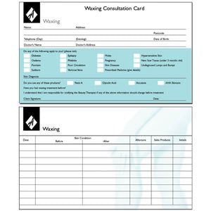 Agenda Client Record Cards Waxing Pack Of 100