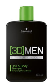 [3D]Men Hair & Body Shampoo 250ml - DISCONT