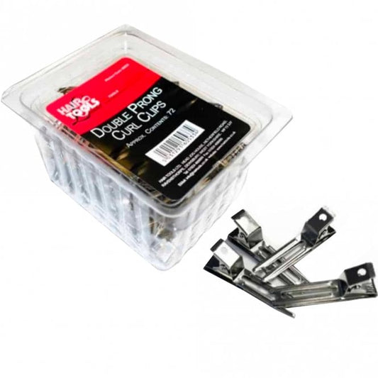 HAIR TOOLS Double Prong Curl Clips x 72